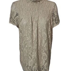 Cable & Gauge Lace Knit Soft Cotton/Polyester Lining